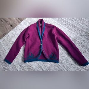 Vintage Pendleton Deadstock Pink Wool 80’s Teal Cowl Neck Sweater